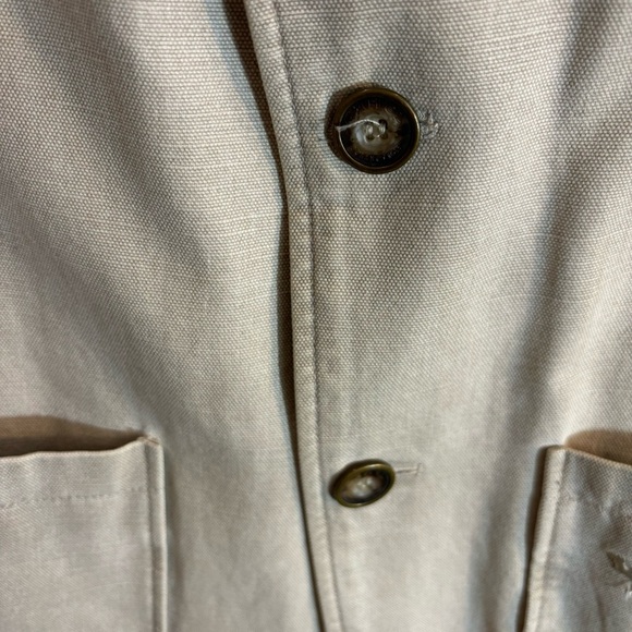 CAMEL COLLECTION Sz 50 Blazer Partially Lined Shoulder Pads Patch Pockets - Picture 7 of 12